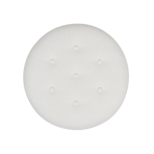English Elm Jennifer Taylor Home - Yolanda 24" Round Upholstered Accent Ottoman - Timeless Alabaster Tweed With Vintage Charm & Comfort B2719P238167