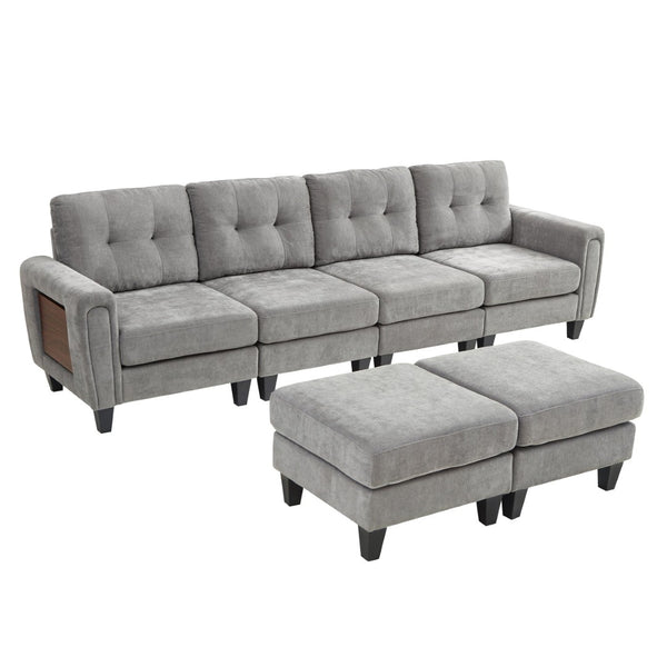 English Elm Swivel Barrel Accent Chair Chenille Tufted Round Club Seat for Living Room Lounge N719S002250E