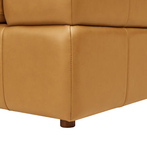 English Elm Large Modular Sectional Sofa Top Grain Leather Match Square Arm Living Room Ginger B2748S00138