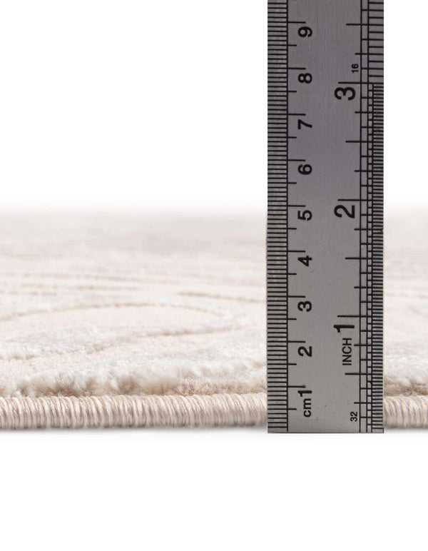 Unique Loom Finsbury Meghan Machine Made Animal Print Rug Ivory Beige,  5' 3" x 8' 0"