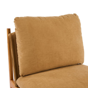 English Elm Vista Mid-century Accent Chairs Mocha Upholstered Natural Wood Frame Set of 2 N767P366304M