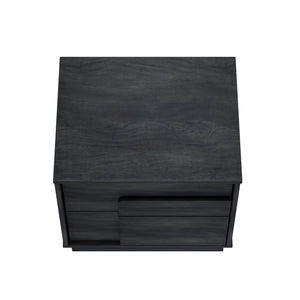 English Elm Horizon 22" Nightstand with Push-to-Open Drawers, Whitewashed Wood Grain, Sleek Handle-Free Design Charcoal grey B365P398189