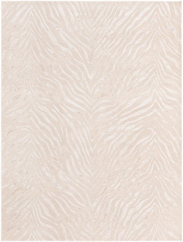 Unique Loom Finsbury Meghan Machine Made Animal Print Rug Ivory Beige,  9' 0" x 12' 0"