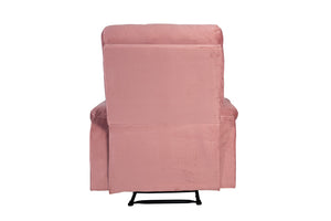 English Elm Single Tufted Velvet Manual Recliner with Plush Headrest for Living Room Comfort B089P240498