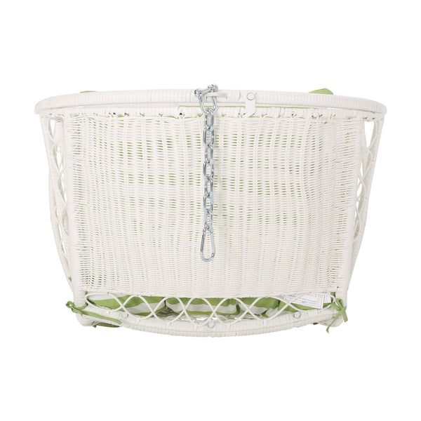 English Elm Christopher Knight Home® - Malia Hanging Chair - Cozy Indoor/Outdoor Wicker Basket Seat With Plush Cushions & Modern Design 67677.00WGRN