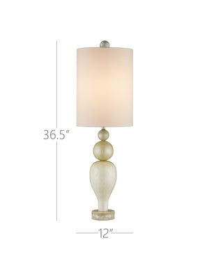 Currey & Company Hutson Table Lamp - Milano-inspired Chic With Sculptural Silhouette, Elegant Sheen & Tall Shade Design Ivory Composite 6000-1038-currey-company
