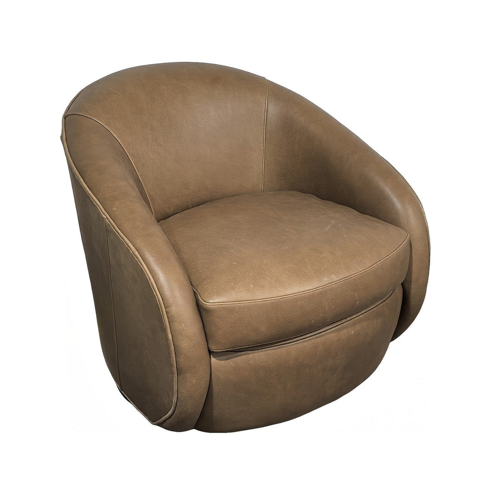 Olivia + Quinn Remington Leather Swivel Chair - Elegant Comfort And Luxury Seating For Any Room In Your Home Notting Hill Cider Leather,Foam,Wood 2275_Nth1501