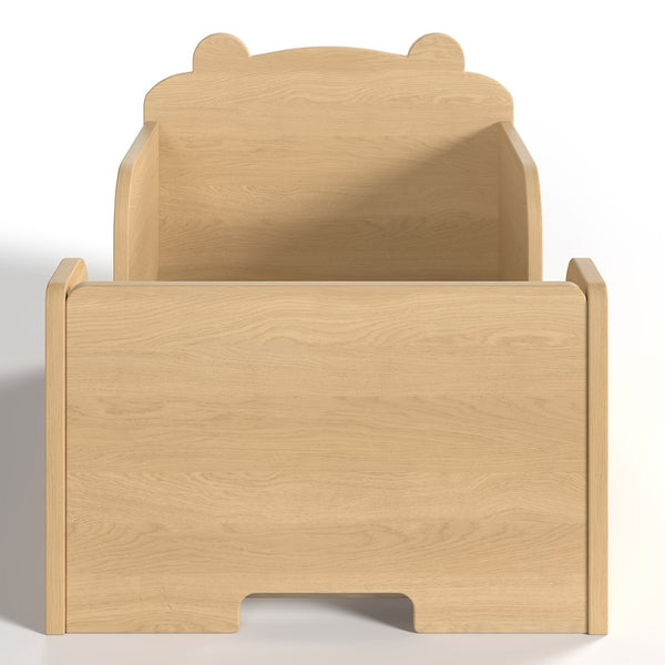 English Elm Toddler Bear Shaped Pine Floor Bed Low Profile Frame Safe Rounded Edges Kids Room Natural W1580P373255
