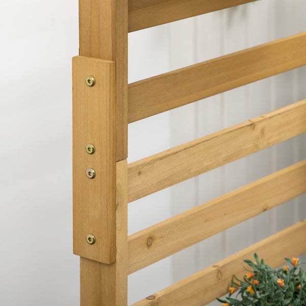 English Elm Outsunny Wooden Vertical Plant Trellis Stand With 5 Tiers Of Planter Boxes For Outdoor Spaces W2225P217233-GIGA