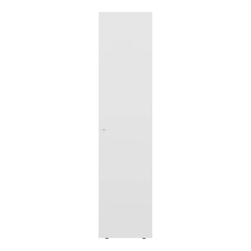 English Elm Deftones Tall Narrow Wenge Cabinet Four Shelves Slim Floor to Ceiling Bedroom Storage B128P485412
