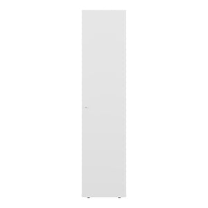 English Elm Deftones Tall Narrow Wenge Cabinet Four Shelves Slim Floor to Ceiling Bedroom Storage B128P485412