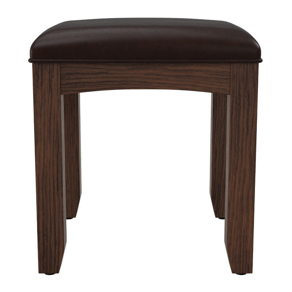 OSP Home Furnishings Modern Mission Bench for Vanity Vintage Oak