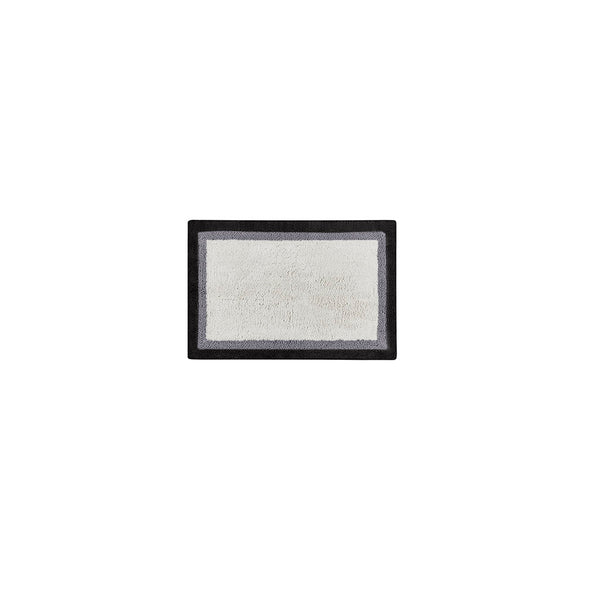JLA Home Madison Park - Cotton Plush Tufted Bath Rug — Soft, Absorbent Spa-Like Comfort with Machine Washable, Non-Slip Backing Black MP72-1558