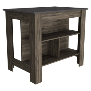 English Elm Brooklyn Kitchen Island With Spacious Work Surface & 3 Concealed Shelves For Organized Storage B128P148879
