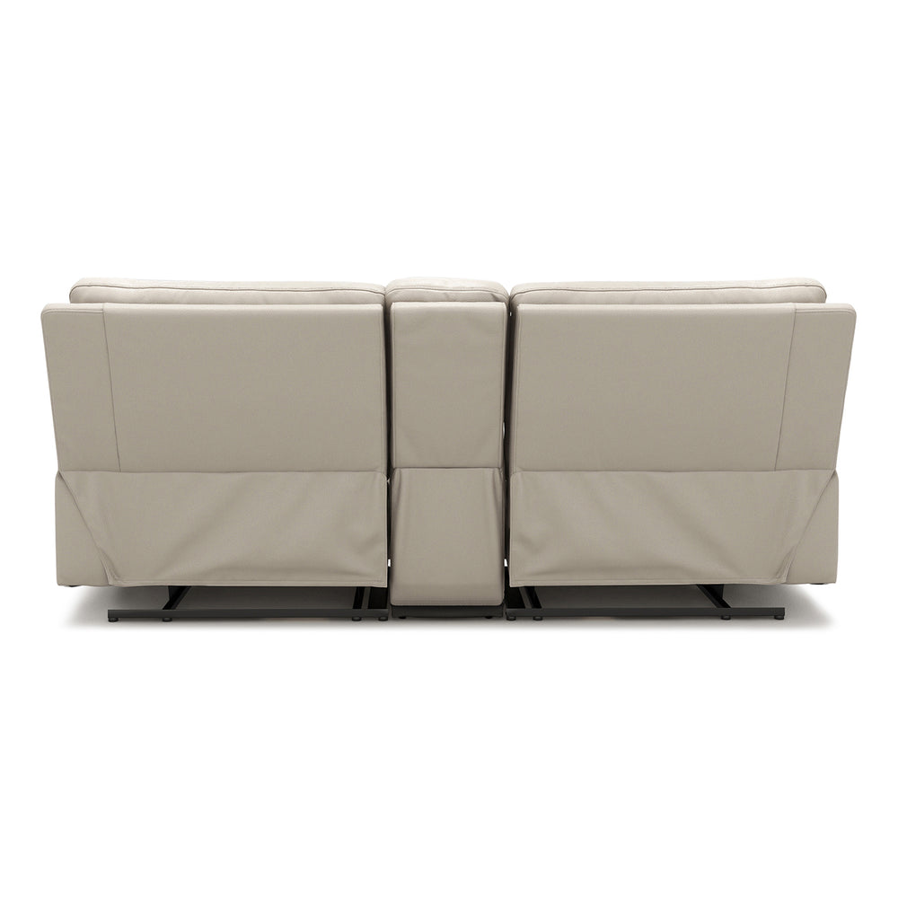 English Elm Jennifer Taylor Home - Malibu 79" Modern Power Motion Reclining 3-Piece Loveseat Sofa with Console, Cup Holders, Beige B2719P269268