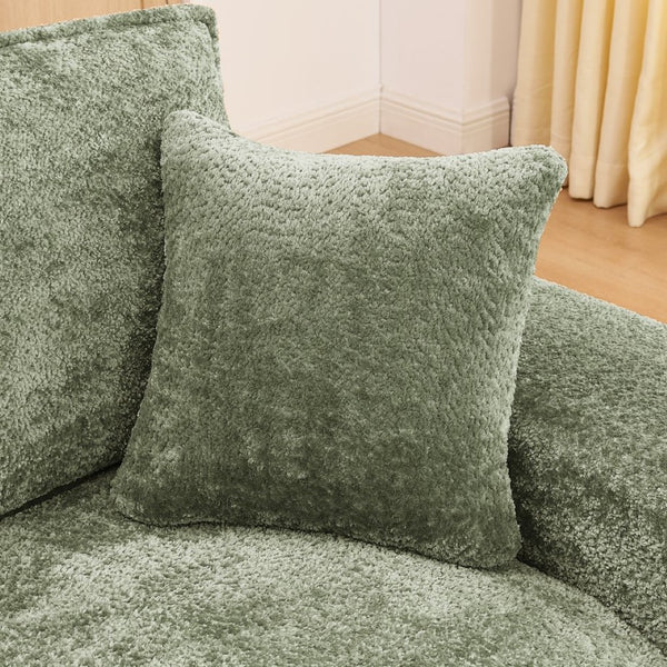 English Elm 107'' Boucle L-shaped Sectional with Reversible Chaise Deep Foam Seat Living Room Green W1413S00168