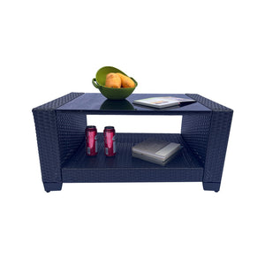 English Elm Outdoor 7-Piece Pe Rattan Patio Furniture Set With Cushions & Coffee Table For Stylish Relaxation W213S00046-GIGA