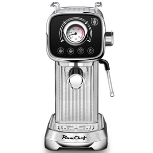English Elm 20 Bar Espresso Machine Stainless Steel Compact Vintage Style with Steam Wand W1002P292362
