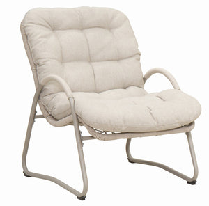 English Elm Outdoor Woven Rope Wicker Lounge Set Iron Frame Patio Chairs with Round Side Table W3990P462696