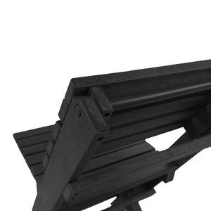 English Elm Coastal Bay Recycled Hdpe Folding Bistro Chair for Patio and Balcony Use Black B2745P409662