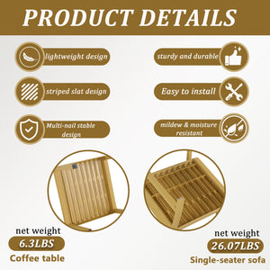 English Elm 2-Piece Indoor/Outdoor Furniture Set - Ergonomic, Waterproof, Easy-Clean Patio Chairs & Table In Yellow W3450P323305