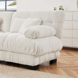 English Elm 27 Modular Rsf Sectional Sofa in Breathable Chenille with Solid Wood Frame W714P253469