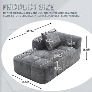 English Elm United Chenille Loveseat Sofa - Stylish Modular Sleeper For Small Spaces, Cozy Living Room Solution W1568P255143-GIGA