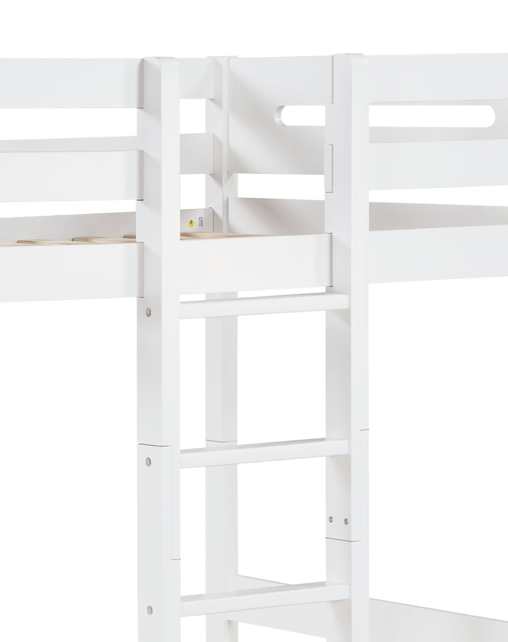 English Elm Esin Twin/Twin White Bunk Bed - Durable Pine Composite Wood, 300lb Capacity, Slat System Included B2726S00329