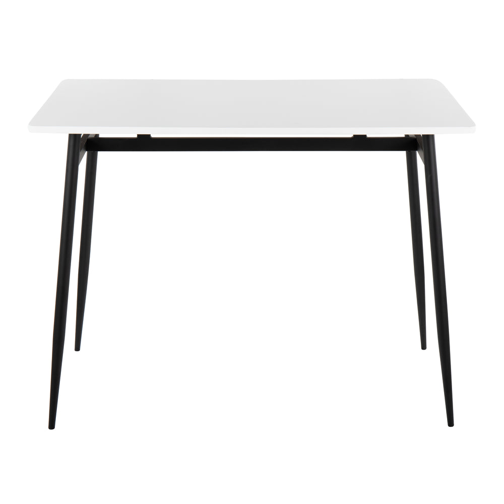 English Elm Marcel Counter Table – Sleek Black Metal & White Wood Design For Modern Dining & Entertaining Spaces B202P223372