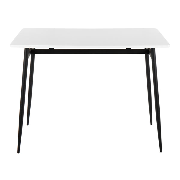 English Elm Marcel Counter Table – Sleek Black Metal & White Wood Design For Modern Dining & Entertaining Spaces B202P223372
