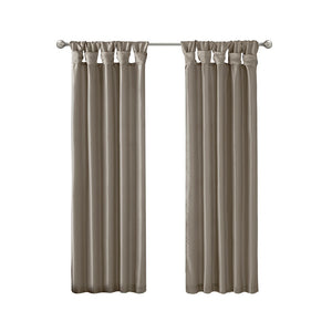 English Elm Twist Faux Silk Lined Window Curtain Panel 50x108" with Twist Tab Top, Luxurious Sheen & Privacy Pewter 2.95 L x 10.04 W x 9.06 H B03598088