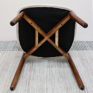 English Elm Warm Grey Flannelette Dining Chair Set Of 2 - Modern Comfort With Walnut Legs For Stylish Spaces T3967P386648-GIGA