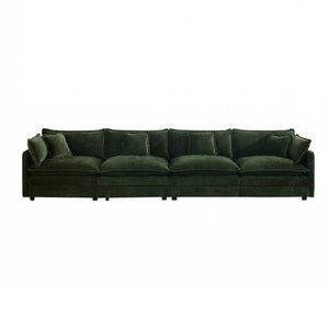 English Elm Free Combination Chenille Sectional Sofa Modular 4 Seat Living Room Couch W714S00467