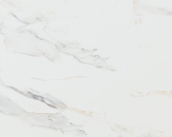 Sunpan Mirella Coffee Table - Modern Circular Design in Sealed Concrete with White Marble Finish & Unique Veining