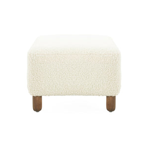English Elm Christopher Knight Home® - Comfortable Ottoman with Foam Cushion and Sturdy Pine Frame – Plush Upholstery, 250 lb Capacity, Stylish Rectangle White N769P186934W