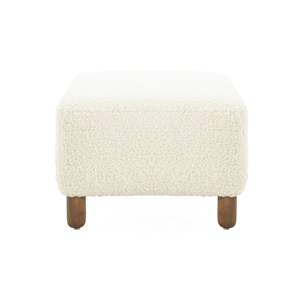 English Elm Christopher Knight Home® - Comfortable Ottoman with Foam Cushion and Sturdy Pine Frame – Plush Upholstery, 250 lb Capacity, Stylish Rectangle White N769P186934W