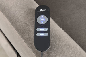 English Elm Contemporary Sandbach Manual Glider Recliner with Padded Track Arms, Smooth Motion, Soft Neutral Fabric Upholstery Gray 31 L x 31 W x 33 H B2741P387665