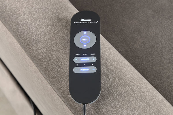 English Elm Contemporary Sandbach Manual Glider Recliner with Padded Track Arms, Smooth Motion, Soft Neutral Fabric Upholstery Gray 31 L x 31 W x 33 H B2741P387665