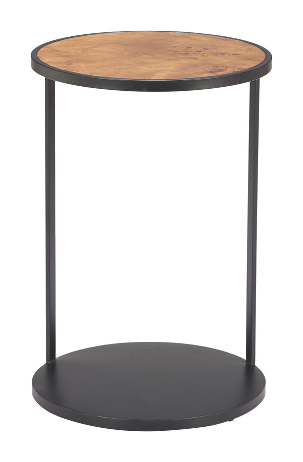 Zuo Modern Nodo Side Table - Stylish Brown & Black Finish With Durable Mdf And Iron, Perfect For Modern Spaces Brown Mdf,Iron 110753-zuo-modern