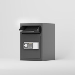 English Elm Digital Wall Hidden Safe Flat with Electronic Keypad Lock, Heavy Steel In-Wall Security Safe for Valuables and Documents Black W396P195544