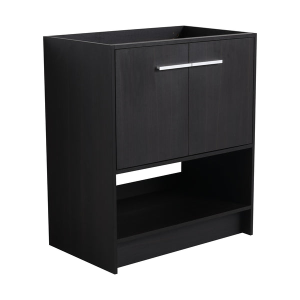 English Elm 30" Freestanding Bathroom Vanity With Soft Closing Doors & Integrated Ceramic Sink For Modern Spaces W1972S00018