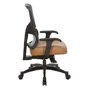 OSP Home Furnishings Big and Tall Ergonomic Office Chair with Breathable Matrix Back and Lumbar Support 639-3T1763-R113