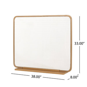 English Elm Tahlia Single Panel Iron Fireplace Screen Fine Mesh Spark Guard Modern Hearth Decor Golden N775P386922G