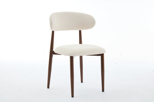 English Elm Dining Chairs Set of 4 Upholstered Farmhouse Metal Frame with Padded Seats W3916S00001