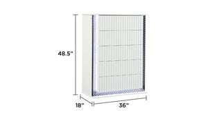 English Elm Fabio Contemporary 5-Drawer Chest with Diamond Side Accents, LED Lighting & Velvet-Lined Top Drawer B009P309321