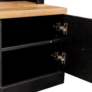 English Elm On-Trend Farmhouse 4-In-1 Hall Tree With Bench, Hooks & Shelves - Rustic Storage For Entryway Spaces N721S000038B-GIGA