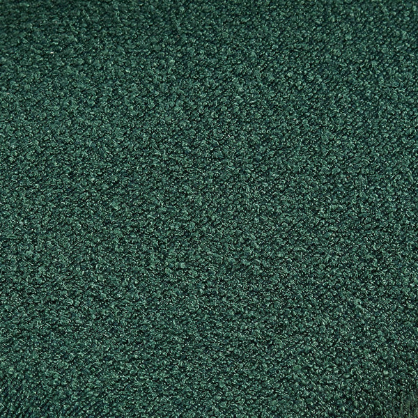 English Elm Dark Green Boucle Dining Chairs Set Of 4 - Mid-Century Modern Style With Curved Backrest & Metal Legs W1164P195043