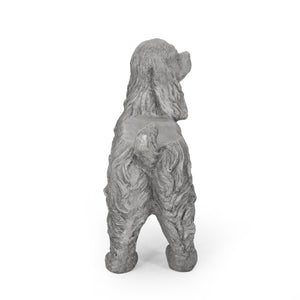 English Elm Christopher Knight Home® - COCKER Gray Cocker Spaniel Dog Statue Bench - Weather-Resistant Magnesium Oxide Garden Accent, Durable Artistic Seat 65277.00GRY