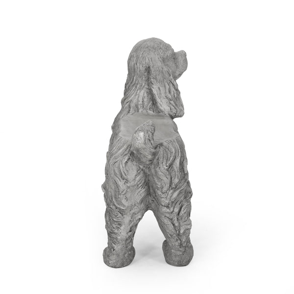 English Elm Christopher Knight Home® - COCKER Gray Cocker Spaniel Dog Statue Bench - Weather-Resistant Magnesium Oxide Garden Accent, Durable Artistic Seat 65277.00GRY