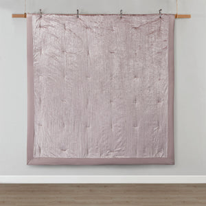 English Elm 5 Piece Crinkle Velvet Comforter Set King/Cal King Luxe Glam Crushed Pleat Charmeuse Trim, Hypoallergenic Filling Blush 19.29 L x 23.62 W x 12.2 H B035P148352